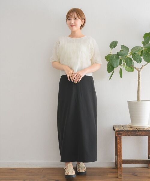 RETRO GIRL（レトロガール）の「チュール袖ボリュームCT（Tシャツ/カットソー・レディース・ピンク/ナチュラル/グリーン・FREE）」の4枚目の写真