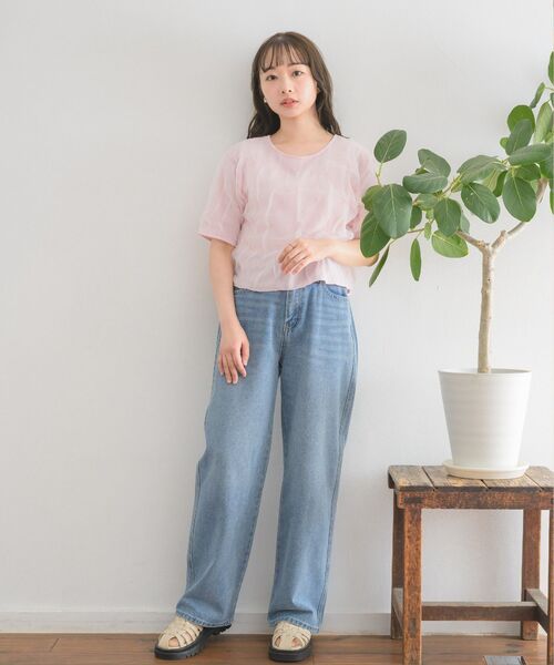 RETRO GIRL（レトロガール）の「チュール袖ボリュームCT（Tシャツ/カットソー・レディース・ピンク/ナチュラル/グリーン・FREE）」の11枚目の写真