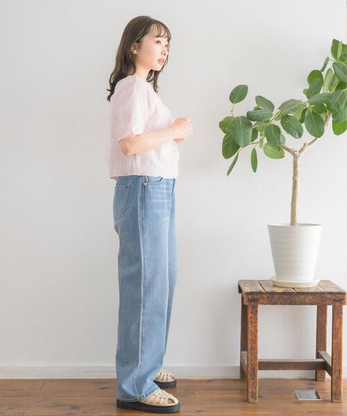 RETRO GIRL（レトロガール）の「チュール袖ボリュームCT（Tシャツ/カットソー・レディース・ピンク/ナチュラル/グリーン・FREE）」の12枚目の写真