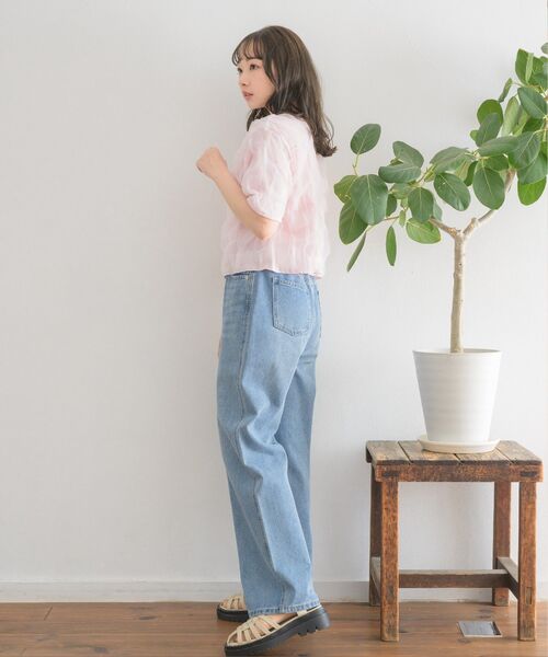 RETRO GIRL（レトロガール）の「チュール袖ボリュームCT（Tシャツ/カットソー・レディース・ピンク/ナチュラル/グリーン・FREE）」の13枚目の写真