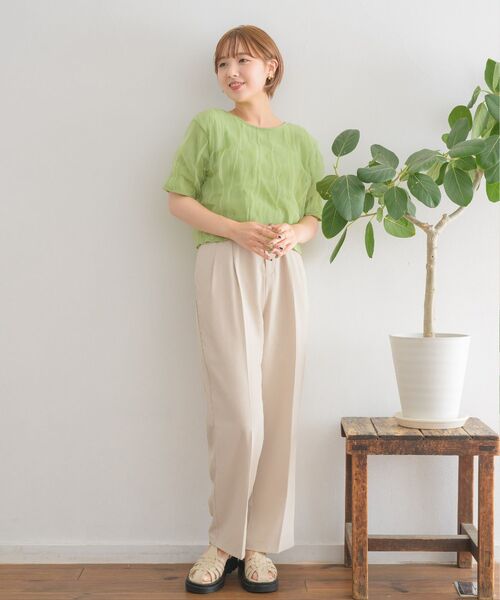 RETRO GIRL（レトロガール）の「チュール袖ボリュームCT（Tシャツ/カットソー・レディース・ピンク/ナチュラル/グリーン・FREE）」の22枚目の写真