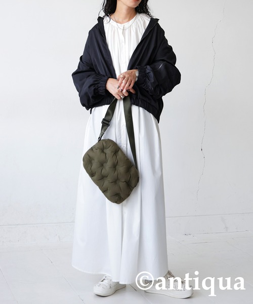 antiqua（アンティカ）の「シャンブレー生地MA-1（MA-1・レディース・ブラック/カーキ・FREE）」の4枚目の写真