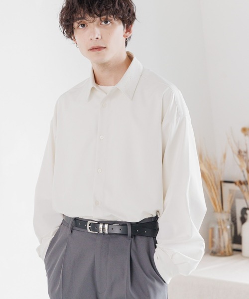 RAGEBLUE（レイジブルー）の「【LUXURY+EASY】LOOSE FLOWER EMBROIDERY SHIRTS /ラグイージーフラワー刺繍シャツ（シャツ/ブラウス・メンズ・ホワイト/ブラック/ブラウン/グレー・SMALL/MEDIUM/LARGE）」の15枚目の写真