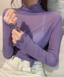 Lilamusant（リラミュゾン）の「/Lilamusant(リラミュゾン)/メローハイネックシアートップス（Tシャツ/カットソー）」