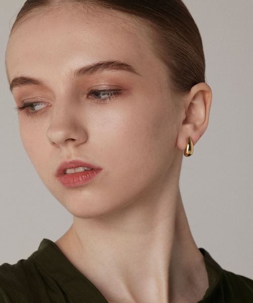 CENE（セネ）の「【CENE】セネ/ドロップフープイヤリング（イヤリング・レディース・シルバー/ゴールド・FREE）」の6枚目の写真