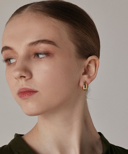 CENE（セネ）の「【CENE】セネ/ドロップフープイヤリング（イヤリング・レディース・シルバー/ゴールド・FREE）」の8枚目の写真