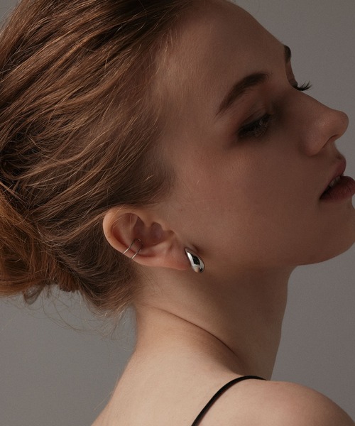 CENE（セネ）の「【CENE】セネ/ドロップフープイヤリング（イヤリング・レディース・シルバー/ゴールド・FREE）」の14枚目の写真