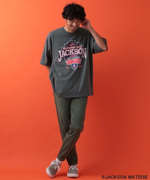 BAYFLOW(ベイフロー)の「【JACKSON MATISSE(ジャクソンマティス)×BAYFLOW】チームプリント5分袖Tシャツ(Tシャツ/カットソー・メンズ・レッド/ブラック/ホワイト/オリーブ/ネイビー・LARGE/MEDIUM)」の9枚目の写真