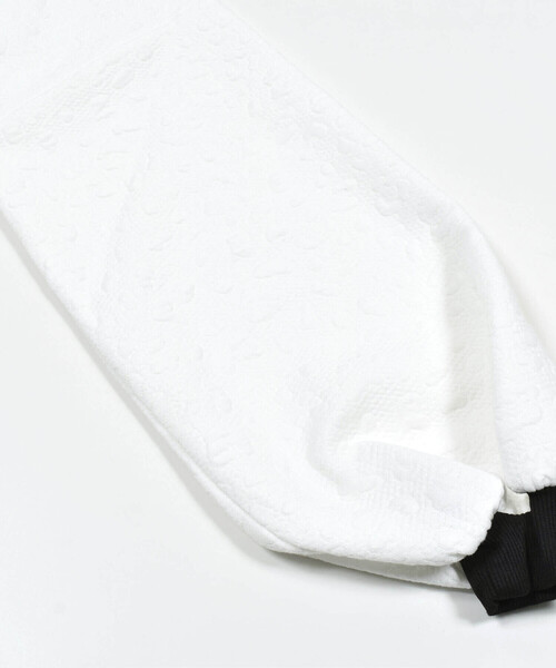 ZIDDY（ジディ）の「【 ニコ☆プチ 掲載 】ヒョウ柄ジャガードトレーナー&ショートパンツセット(130~160cm)（セットアップ・キッズ・ブラック/ホワイト・160cm/140cm/130cm/150cm）」の4枚目の写真