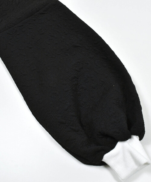 ZIDDY（ジディ）の「【 ニコ☆プチ 掲載 】ヒョウ柄ジャガードトレーナー&ショートパンツセット(130~160cm)（セットアップ・キッズ・ブラック/ホワイト・160cm/140cm/130cm/150cm）」の11枚目の写真