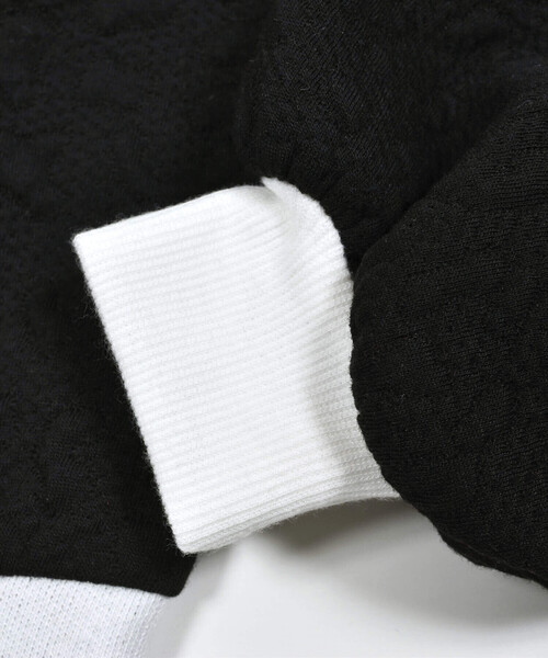 ZIDDY（ジディ）の「【 ニコ☆プチ 掲載 】ヒョウ柄ジャガードトレーナー&ショートパンツセット(130~160cm)（セットアップ・キッズ・ブラック/ホワイト・160cm/140cm/130cm/150cm）」の8枚目の写真