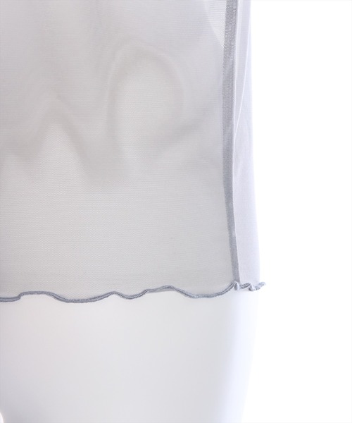 clear（クリア）の「×シアーインナーカットソー≪2024SS≫（Tシャツ/カットソー・レディース・グレー/オフホワイト/ブラック・F）」の9枚目の写真