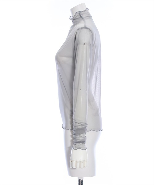 clear（クリア）の「×シアーインナーカットソー≪2024SS≫（Tシャツ/カットソー・レディース・グレー/オフホワイト/ブラック・F）」の5枚目の写真