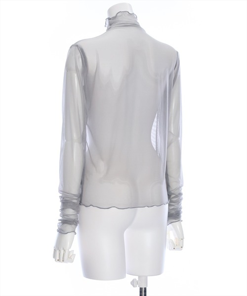 clear（クリア）の「×シアーインナーカットソー≪2024SS≫（Tシャツ/カットソー・レディース・グレー/オフホワイト/ブラック・F）」の6枚目の写真