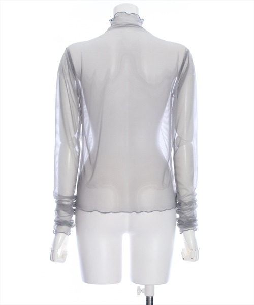 clear（クリア）の「×シアーインナーカットソー≪2024SS≫（Tシャツ/カットソー・レディース・グレー/オフホワイト/ブラック・F）」の7枚目の写真