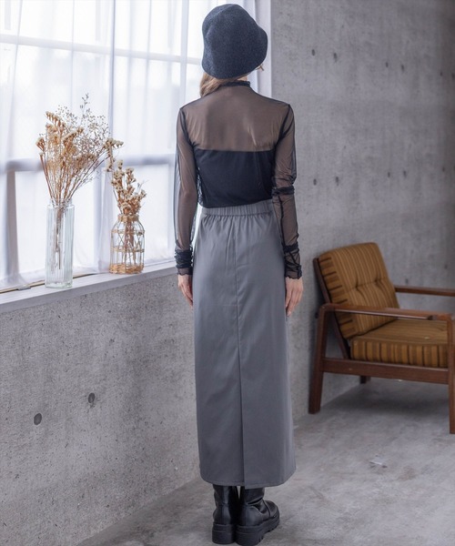 clear（クリア）の「×シアーインナーカットソー≪2024SS≫（Tシャツ/カットソー・レディース・グレー/オフホワイト/ブラック・F）」の19枚目の写真