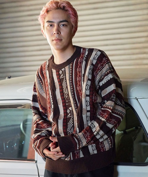 PBLIM（ページボーイリム）の「PBLIM/３Dマルチカラーニット（ニット/セーター・レディース・ブラウン系その他/ブラック系その他・FREE）」の11枚目の写真