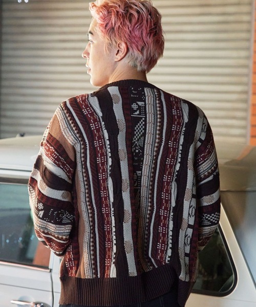 PBLIM（ページボーイリム）の「PBLIM/３Dマルチカラーニット（ニット/セーター・レディース・ブラウン系その他/ブラック系その他・FREE）」の12枚目の写真