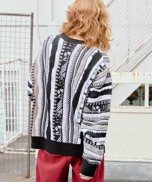 PBLIM（ページボーイリム）の「PBLIM/３Dマルチカラーニット（ニット/セーター・レディース・ブラウン系その他/ブラック系その他・FREE）」の19枚目の写真