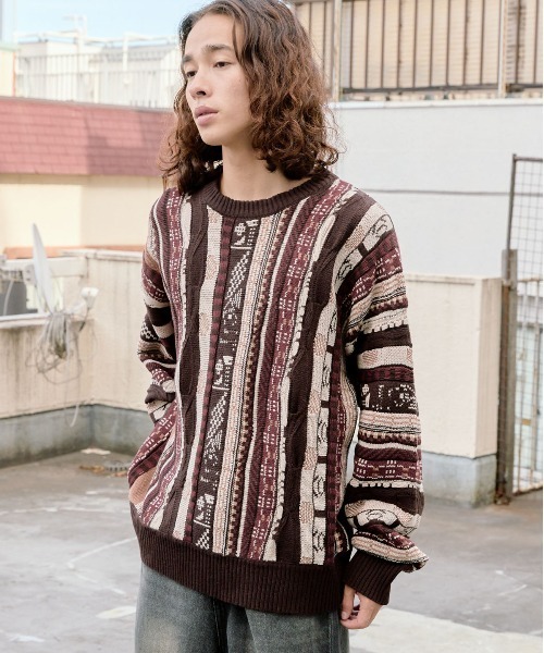 PBLIM（ページボーイリム）の「PBLIM/３Dマルチカラーニット（ニット/セーター・レディース・ブラウン系その他/ブラック系その他・FREE）」の14枚目の写真