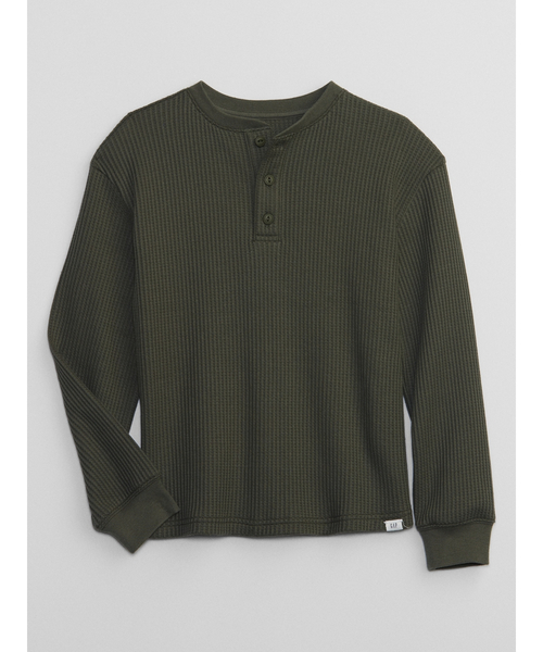 GAP（ギャップ）の「ワッフルニット ヘンリーネックTシャツ