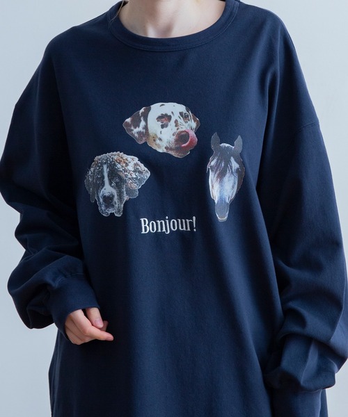 Universal Style Wear（ユニバーサルスタイルウェア）の「Universal Style Wear パロディ Tシャツ（Tシャツ/カットソー・メンズ・ベビーピンク/ネイビー/オフホワイト/チャコールグレー・LARGE/X-LARGE/MEDIUM）」の4枚目の写真