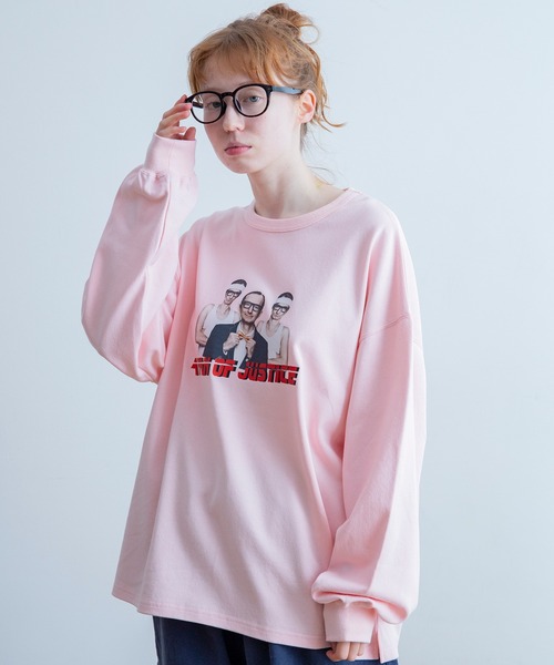 Universal Style Wear（ユニバーサルスタイルウェア）の「Universal Style Wear パロディ Tシャツ（Tシャツ/カットソー・メンズ・ベビーピンク/ネイビー/オフホワイト/チャコールグレー・LARGE/X-LARGE/MEDIUM）」の5枚目の写真