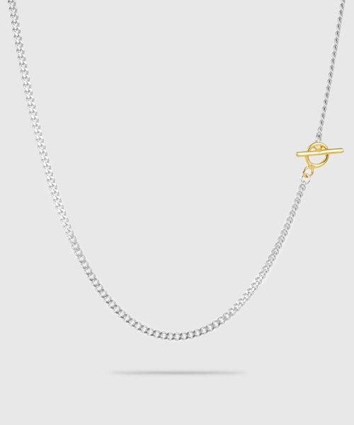 ISOLATION（アイソレーション）の「【ISOLATION / アイソレーション】Silver925 Curve Chain Necklace / カーブチェーンネックレス（ネックレス・レディース・シルバー/シルバー×ゴールド・40cm/50cm/45cm）」の17枚目の写真