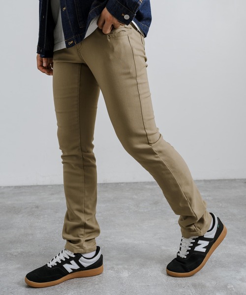 Rocky Monroe(ロッキーモンロー)の「強ストレッチ(twill weave) 裏起毛 6ポケットスキニーパンツ 無地/グレンチェック(チノパンツ・メンズ・チャコールグレー/オフホワイト/ブラック/カーキ/ベージュ/ネイビー・M/L/LL)」の4枚目の写真