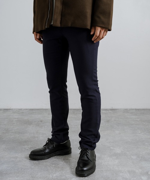 Rocky Monroe(ロッキーモンロー)の「強ストレッチ(twill weave) 裏起毛 6ポケットスキニーパンツ 無地/グレンチェック(チノパンツ・メンズ・チャコールグレー/オフホワイト/ブラック/カーキ/ベージュ/ネイビー・M/L/LL)」の6枚目の写真