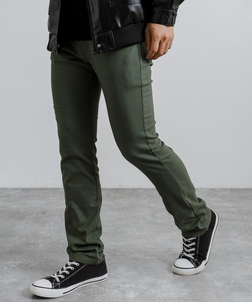 Rocky Monroe(ロッキーモンロー)の「強ストレッチ(twill weave) 裏起毛 6ポケットスキニーパンツ 無地/グレンチェック(チノパンツ・メンズ・チャコールグレー/オフホワイト/ブラック/カーキ/ベージュ/ネイビー・M/L/LL)」の5枚目の写真