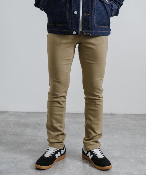 Rocky Monroe(ロッキーモンロー)の「強ストレッチ(twill weave) 裏起毛 6ポケットスキニーパンツ 無地/グレンチェック(チノパンツ・メンズ・チャコールグレー/オフホワイト/ブラック/カーキ/ベージュ/ネイビー・M/L/LL)」の19枚目の写真