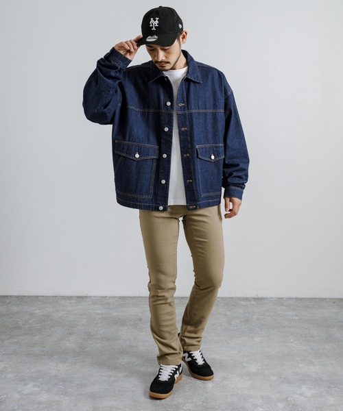 Rocky Monroe(ロッキーモンロー)の「強ストレッチ(twill weave) 裏起毛 6ポケットスキニーパンツ 無地/グレンチェック(チノパンツ・メンズ・チャコールグレー/オフホワイト/ブラック/カーキ/ベージュ/ネイビー・M/L/LL)」の22枚目の写真