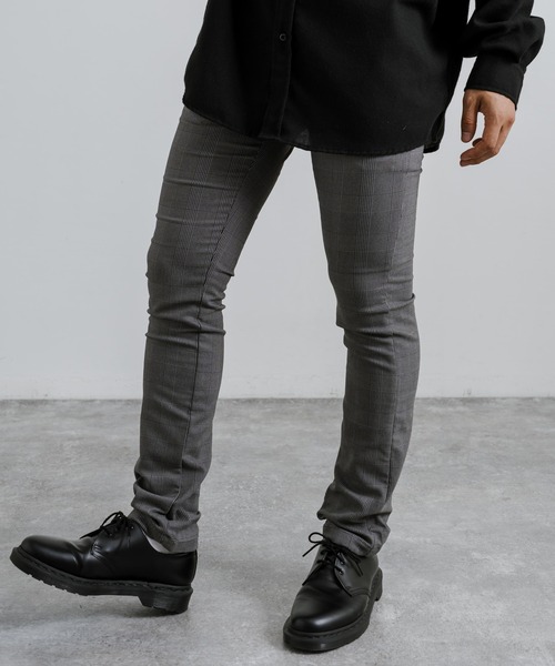 Rocky Monroe(ロッキーモンロー)の「強ストレッチ(twill weave) 裏起毛 6ポケットスキニーパンツ 無地/グレンチェック(チノパンツ・メンズ・チャコールグレー/オフホワイト/ブラック/カーキ/ベージュ/ネイビー・M/L/LL)」の15枚目の写真
