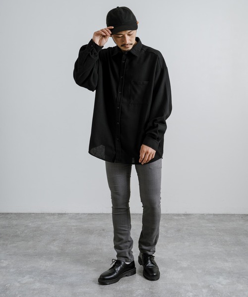 Rocky Monroe(ロッキーモンロー)の「強ストレッチ(twill weave) 裏起毛 6ポケットスキニーパンツ 無地/グレンチェック(チノパンツ・メンズ・チャコールグレー/オフホワイト/ブラック/カーキ/ベージュ/ネイビー・M/L/LL)」の17枚目の写真