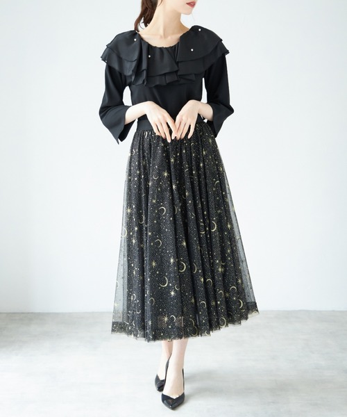 tocco closet(トッコ クローゼット)の「パール付きビックカラー切り替えカットプルオーバー【ZOZO限定カラーあり】(Tシャツ/カットソー・レディース・グレイッシュベージュ/ピンク/ブラック・M)」の12枚目の写真