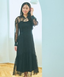 mysty woman | レースボレロキャミ2Pワンピース 988006(ドレス)