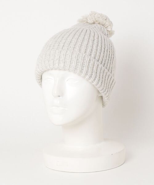 GAP（ギャップ）の「Lurex(R) ポンポンビーニー（ニットキャップ/ビーニー・レディース・ブラック/ライトグレー・ONE SIZE）」の4枚目の写真