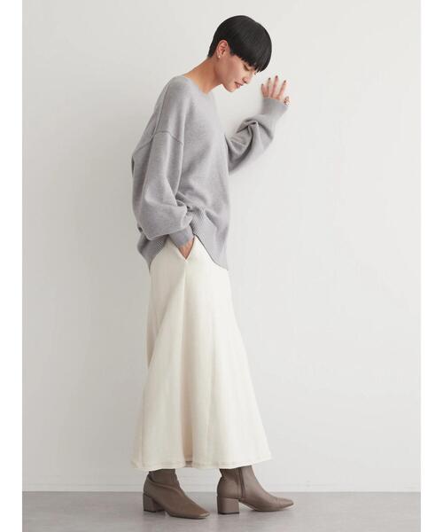 AMERICAN HOLIC（アメリカンホリック）の「バイパチ袖ボリュームニットプルオーバー（ニット/セーター・レディース・アイボリー/ブラック/ブルー/イエロー/ライトグレー系2/レッド・M/L）」の8枚目の写真