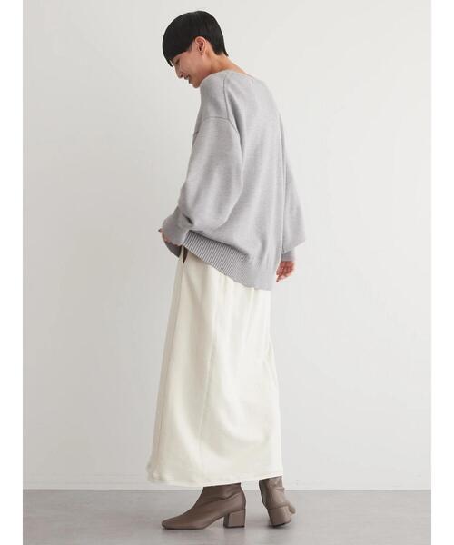 AMERICAN HOLIC（アメリカンホリック）の「バイパチ袖ボリュームニットプルオーバー（ニット/セーター・レディース・アイボリー/ブラック/ブルー/イエロー/ライトグレー系2/レッド・M/L）」の9枚目の写真