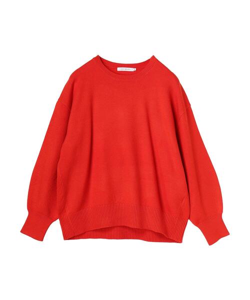 AMERICAN HOLIC（アメリカンホリック）の「バイパチ袖ボリュームニットプルオーバー（ニット/セーター・レディース・アイボリー/ブラック/ブルー/イエロー/ライトグレー系2/レッド・M/L）」の21枚目の写真