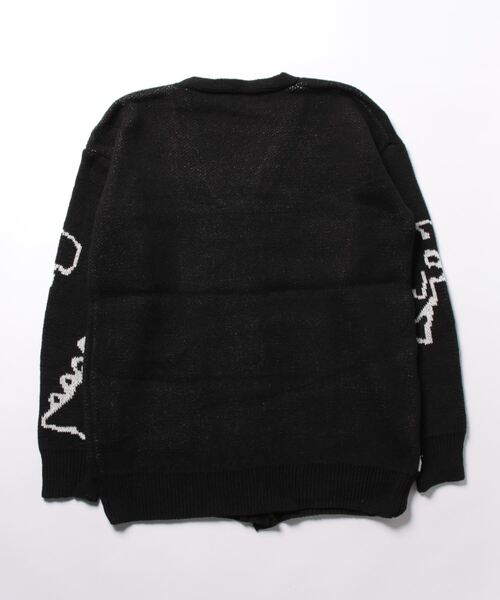 Burner(バーナー)の「【BURNER Recommend Select】落書き恐竜イラスト カーディガン oku-tops-734512613842-38 U(カーディガン/ボレロ・メンズ・グリーン/ブラック/ホワイト・L/M/X-LARGE/XX-LARGE)」の5枚目の写真