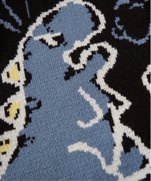 Burner(バーナー)の「【BURNER Recommend Select】落書き恐竜イラスト カーディガン oku-tops-734512613842-38 U(カーディガン/ボレロ・メンズ・グリーン/ブラック/ホワイト・L/M/X-LARGE/XX-LARGE)」の11枚目の写真