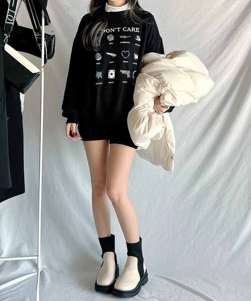 Chick（チック）の「▲ケーブルニットショートパンツ（その他パンツ・レディース・ブラック/ホワイト・FREE）」の14枚目の写真