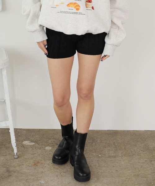 Chick（チック）の「▲ケーブルニットショートパンツ（その他パンツ・レディース・ブラック/ホワイト・FREE）」の15枚目の写真