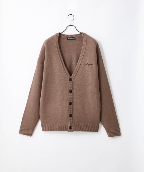 Kappa（カッパ）の「Kappa / カッパ 別注 オーバーサイズ ボリュームニットルーズカーディガン（カーディガン/ボレロ・メンズ・ブラック/ダークグレー/モカ/グレイッシュベージュ/グレイッシュブルー・M/L）」の3枚目の写真