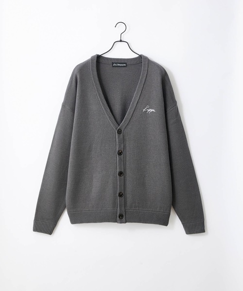 Kappa（カッパ）の「Kappa / カッパ 別注 オーバーサイズ ボリュームニットルーズカーディガン（カーディガン/ボレロ・メンズ・ブラック/ダークグレー/モカ/グレイッシュベージュ/グレイッシュブルー・M/L）」の12枚目の写真