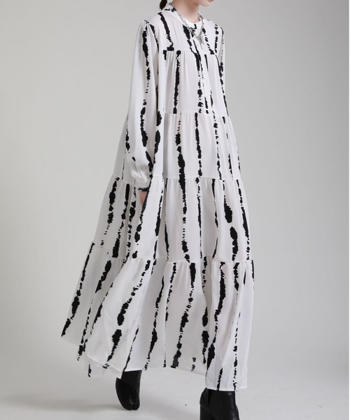 a lot of love（ア ロット オブ ラブ）の「インクモチーフワンピース（ワンピース・レディース・ブラック/ホワイト・FREE）」の5枚目の写真
