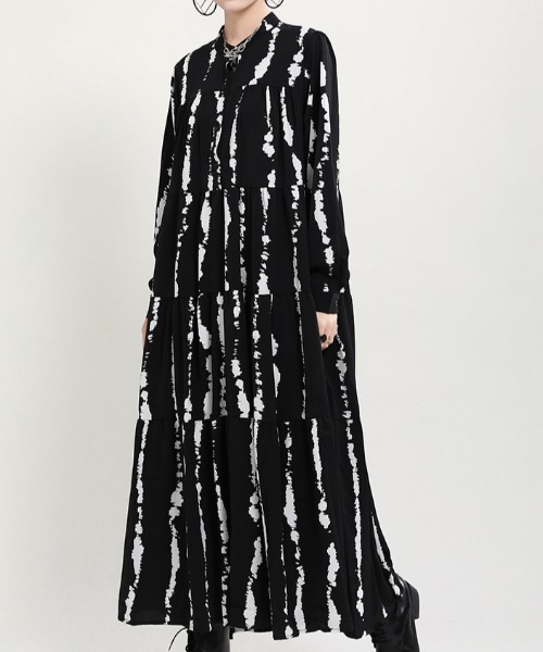 a lot of love（ア ロット オブ ラブ）の「インクモチーフワンピース（ワンピース・レディース・ブラック/ホワイト・FREE）」の7枚目の写真