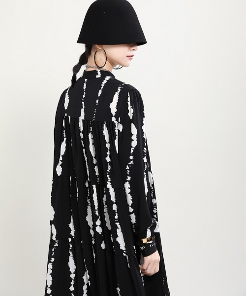 a lot of love（ア ロット オブ ラブ）の「インクモチーフワンピース（ワンピース・レディース・ブラック/ホワイト・FREE）」の13枚目の写真